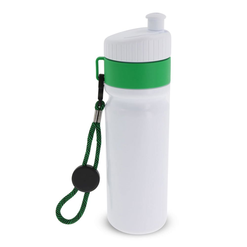 Sportbidon met rand en koord 750ml