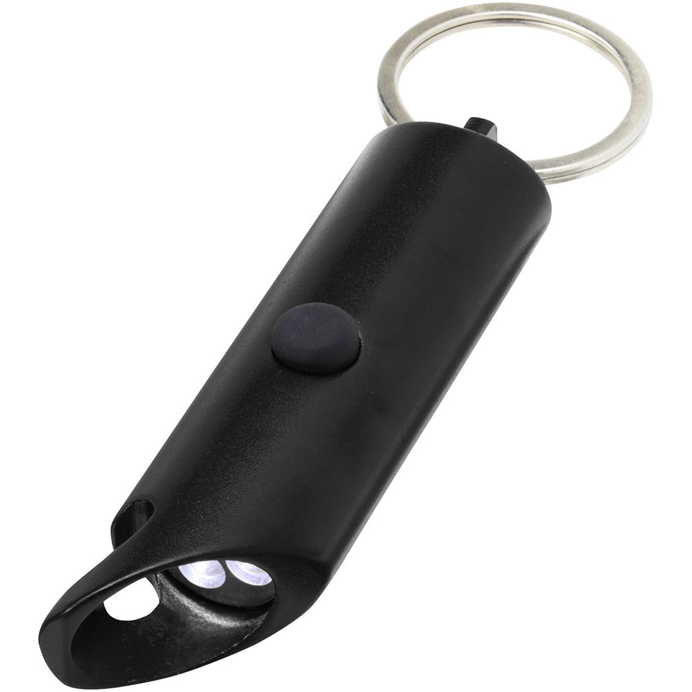 Flare led-lamp en flesopener van gerecycled aluminium met sleutelhanger - kopen of bedrukken