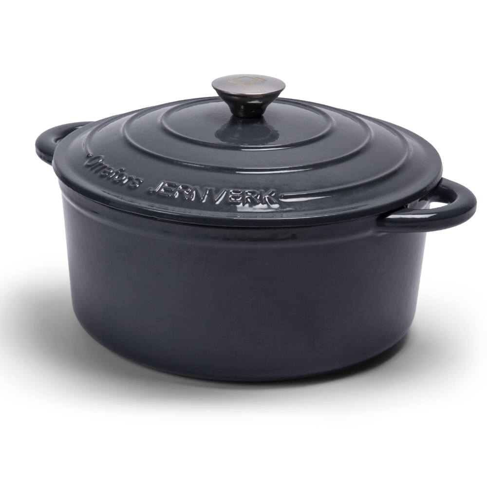 Orrefors Jernverk grote geëmailleerde braadpan 5L - voor bedrijven en relatiegeschenken - grijs