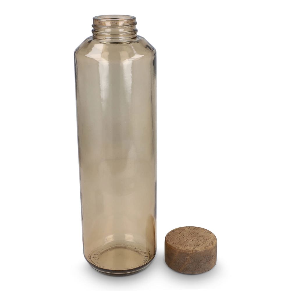 InSideOut Gerecyclede glazen Waterfles ReuuZ met houten dop 650 ml
