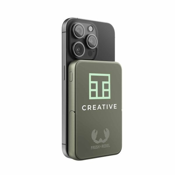 Fresh 'n Rebel Magnetic Wireless Powerbank 5000 mAh - Dried Green