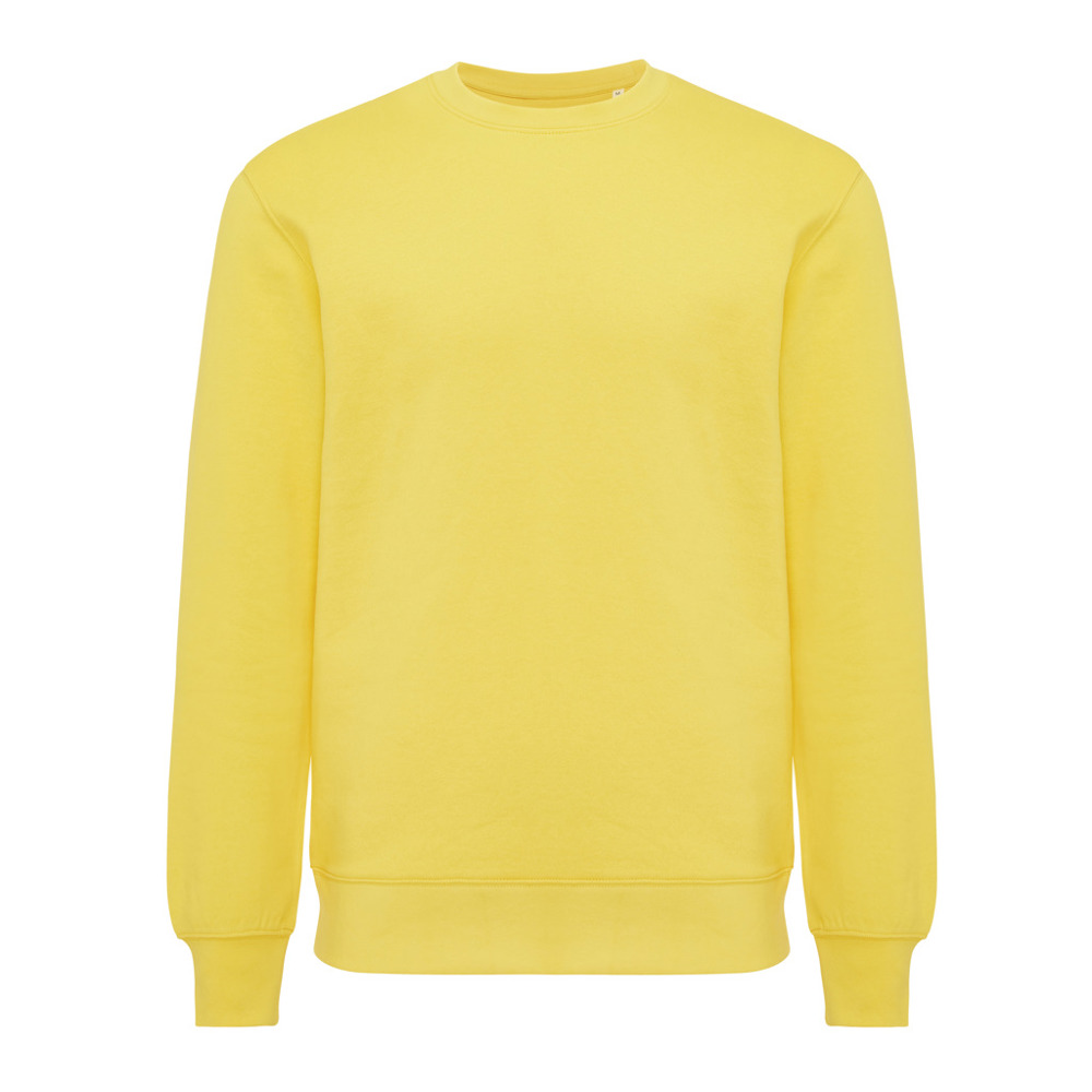 IQONIQ Etosha lichtgewicht gerecycled katoen sweater - kopen of bedrukken - geel (± PMS 13-0759 TCX)