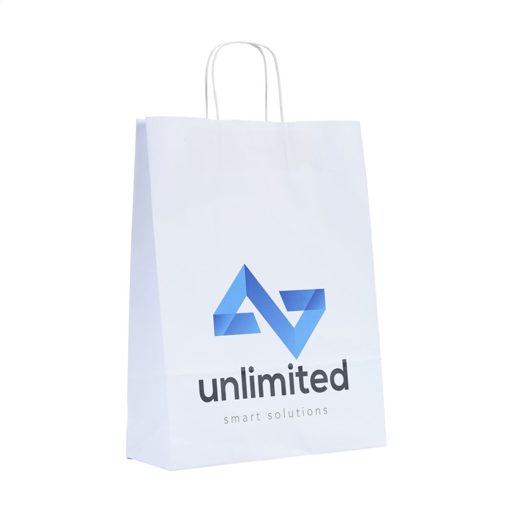 Pagari Paper Bag A3 papieren tas - met logo of onbedrukt bestellen - Wit