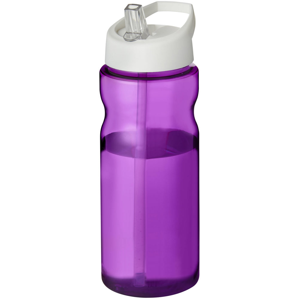 H2O Active® Eco Base 650 ml sportfles met tuitdeksel - bedrukt of onbedrukt verkrijgbaar - Paars, Wit