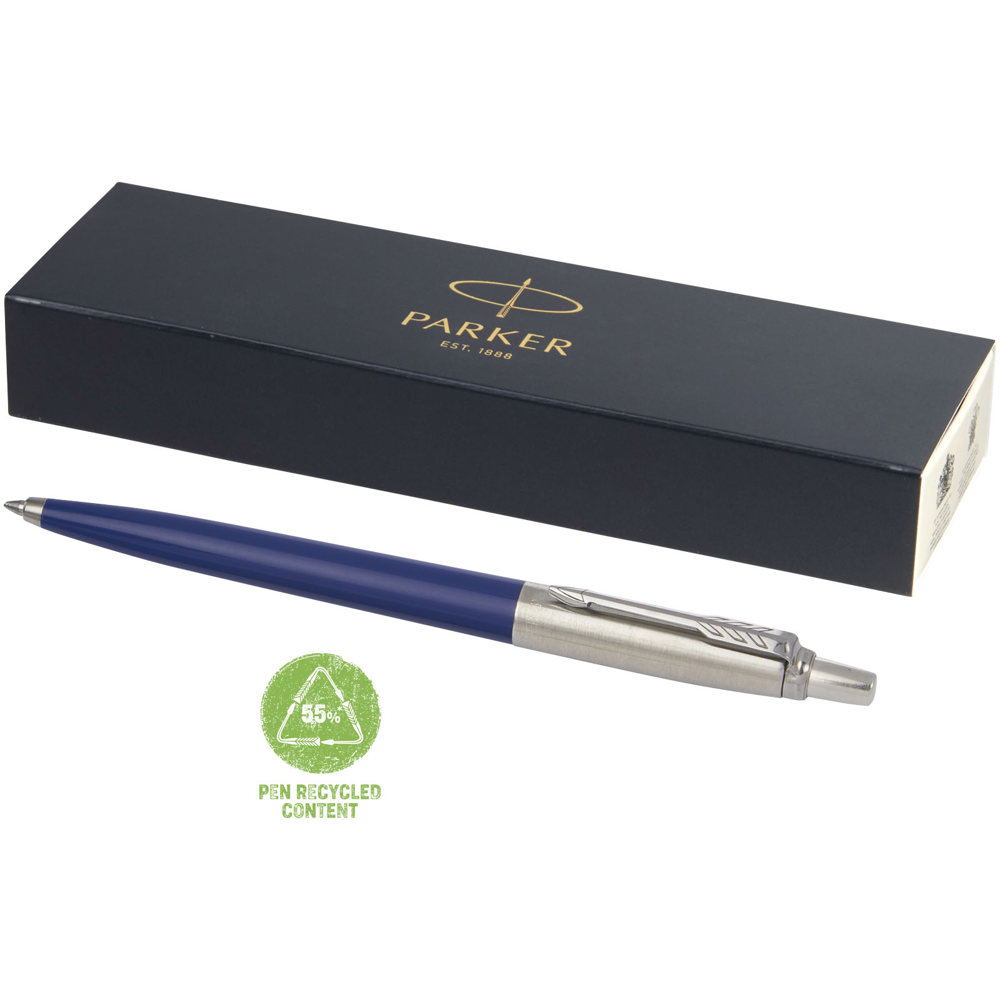 Parker Jotter gerecyclede balpen (blauwe inkt) - bedrukt of onbedrukt verkrijgbaar - Marineblauw
