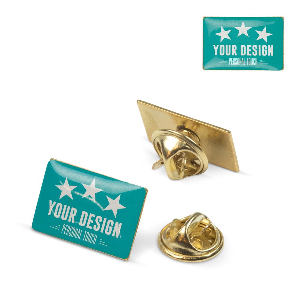 Badge metalen pin 19x13mm - met logo of onbedrukt bestellen