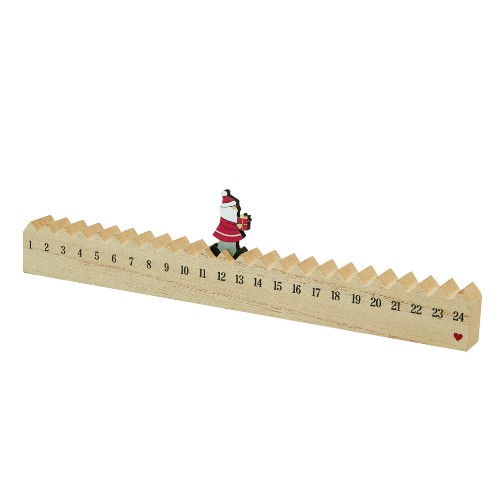 WALKING SANTA - Houten kalender - voor bedrijven en relatiegeschenken
