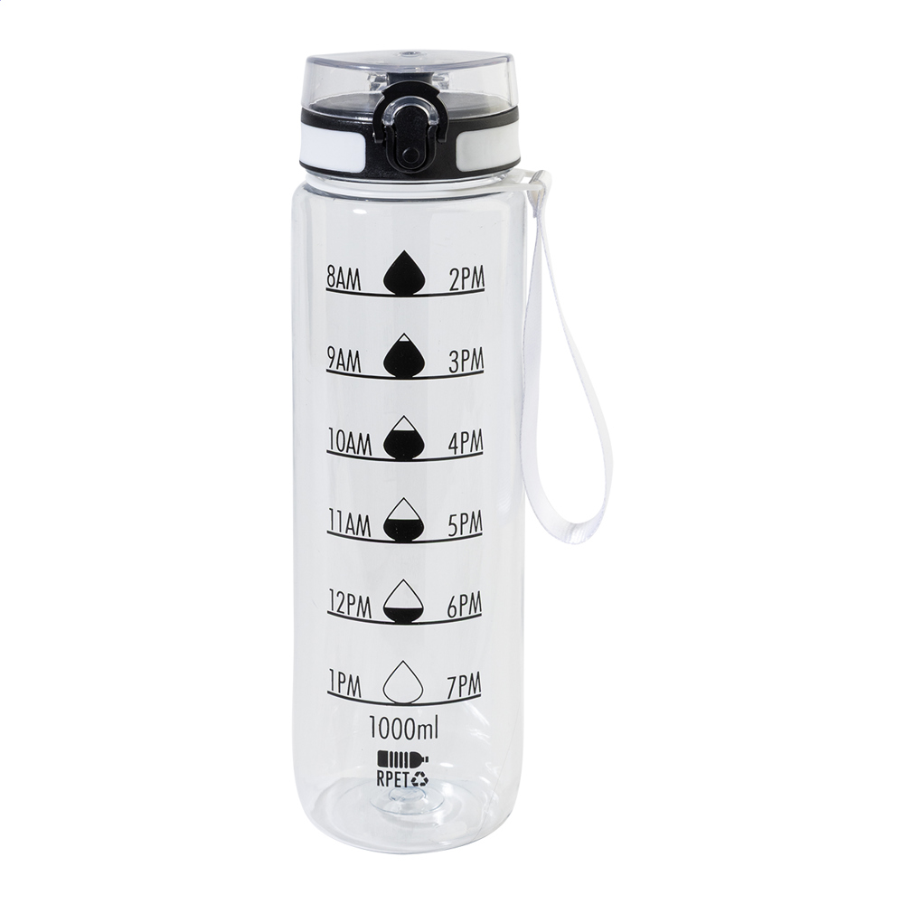 Sipcount - RPET motivatie fles - met logo of onbedrukt bestellen - transparant