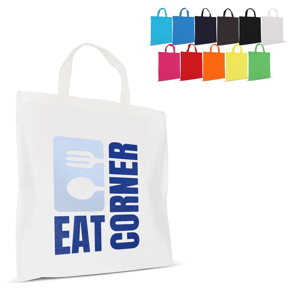 Schoudertas OEKO-TEX® gekleurd kort 140g/m² 38x42 cm - bedrukt of onbedrukt verkrijgbaar