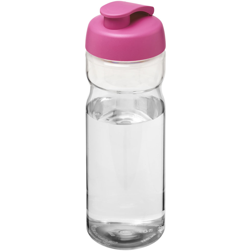 H2O Active® Base 650 ml sportfles met flipcapdeksel - voor bedrijven en relatiegeschenken - Transparent, Roze