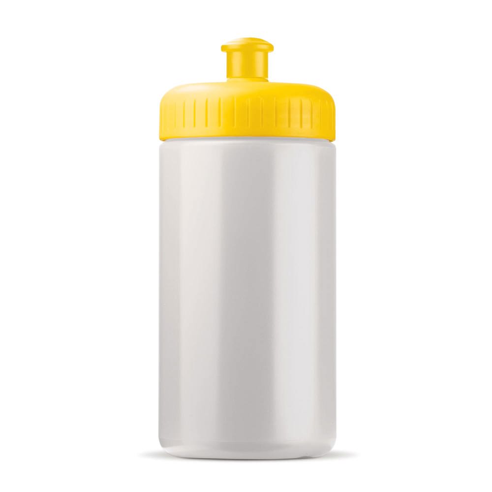 Sportbidon classic 500ml - bedrukt of onbedrukt verkrijgbaar - Wit / Geel