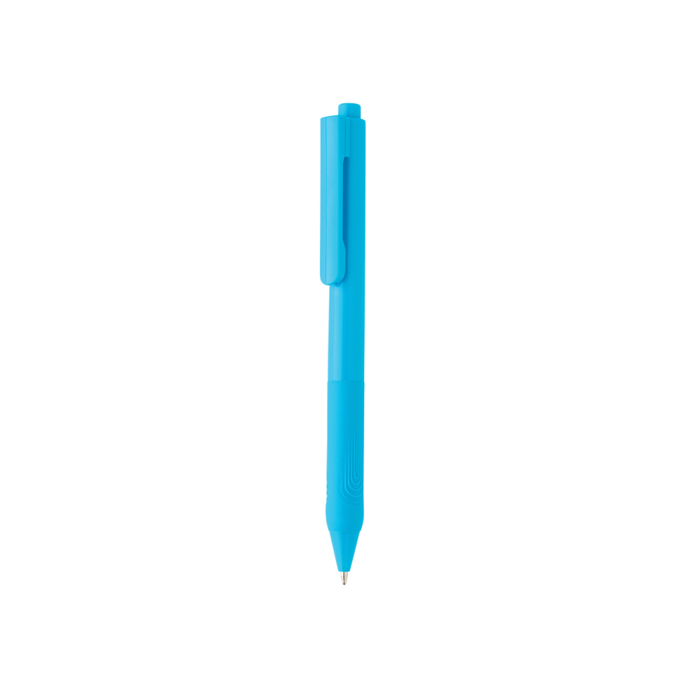 X9 pen met siliconen grip - kopen of bedrukken - lichtblauw (± PMS 2995)