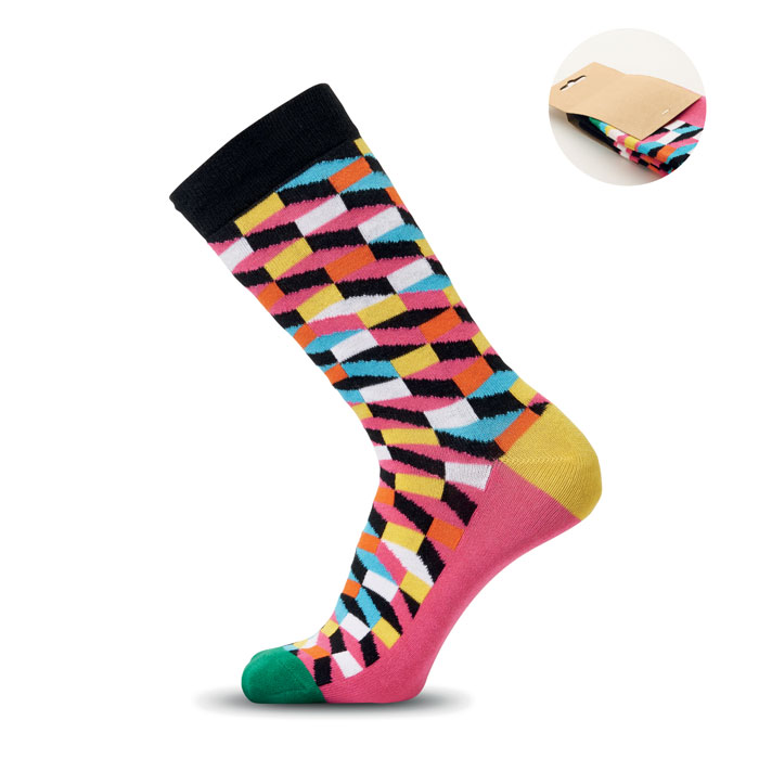 FUNNY L - Sokken met een grappig patroon - Fuchsia
