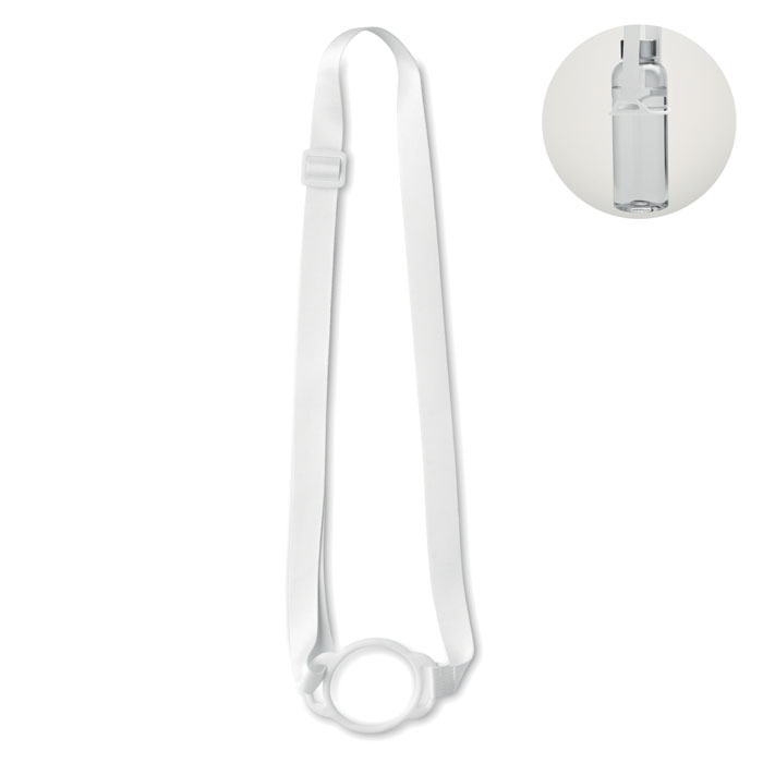 LANCUP - Lanyard met bekerhouder 6cm - met logo of onbedrukt bestellen - wit