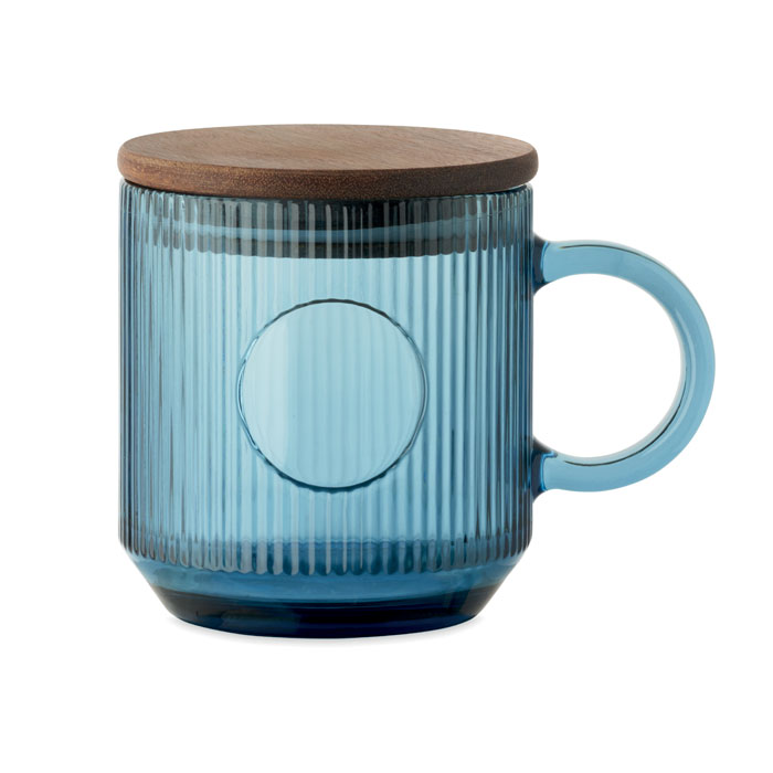 VITRIO MUG - Glazen mok met ribbels 300ml