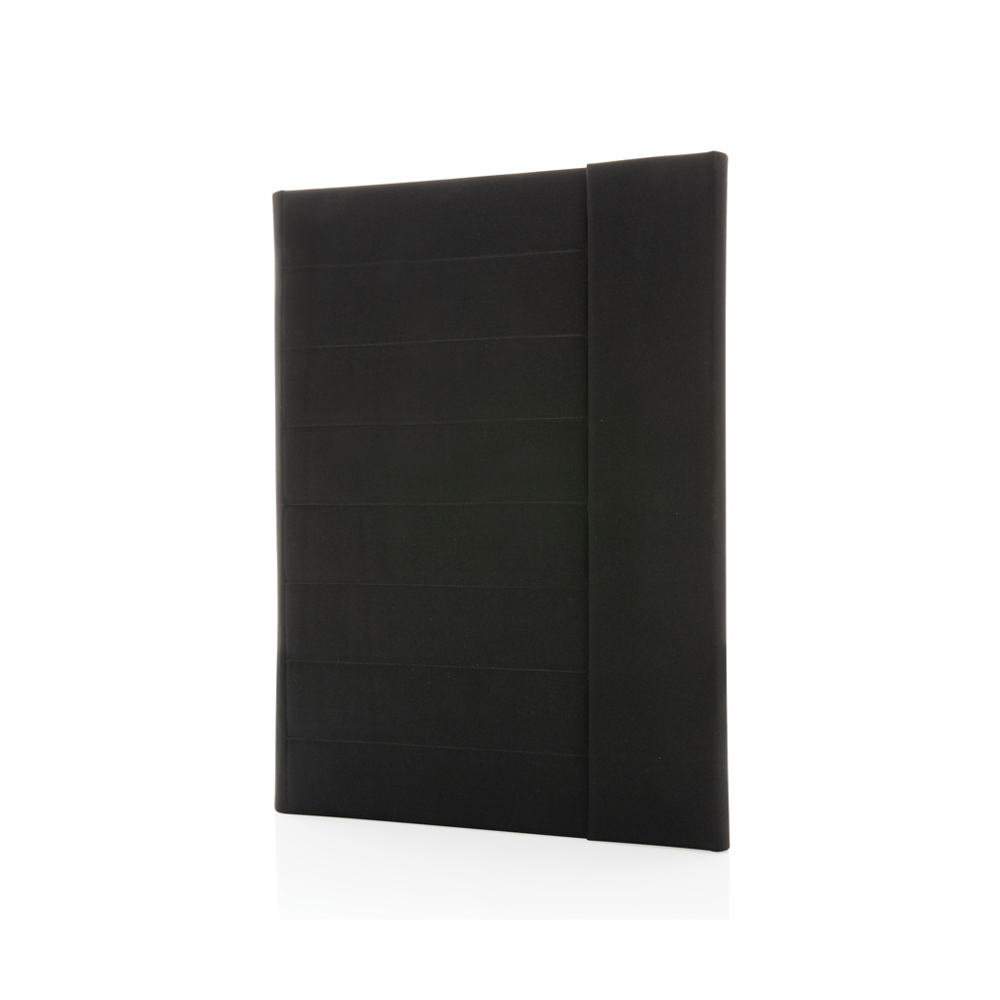 Impact Aware™ A4 portfolio met magnetische sluiting - met logo of onbedrukt bestellen - zwart (± PMS Black)