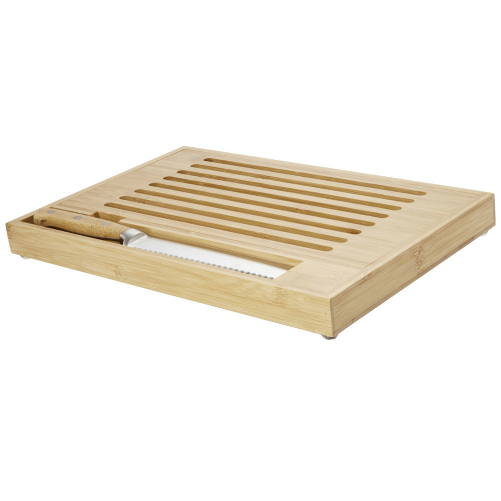 Pao bamboe snijplank met mes