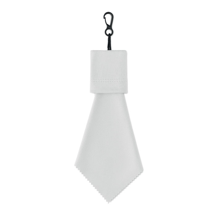 CLEAR - RPET reinigingsdoekje - voor bedrijven en relatiegeschenken - Wit