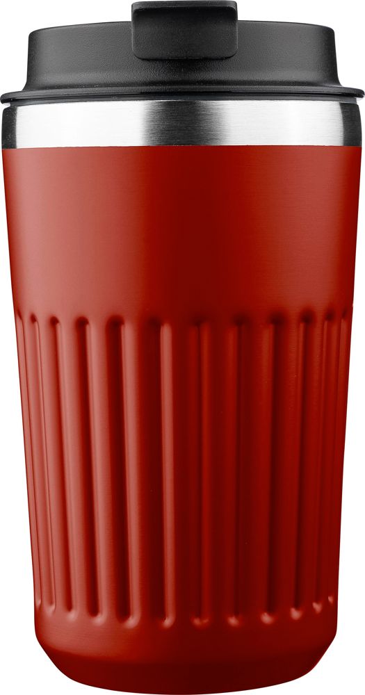 Recycled roestvrijstalen thermosbeker (400 ml) Chiara - met logo of onbedrukt bestellen - bordeaux