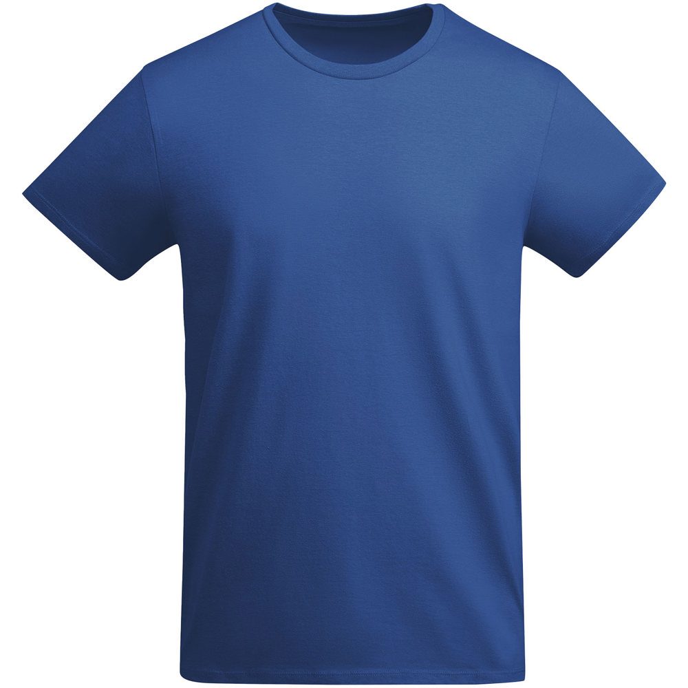 Breda biologisch katoenen herenshirt met korte mouwen - voor bedrijven en relatiegeschenken - Koningsblauw