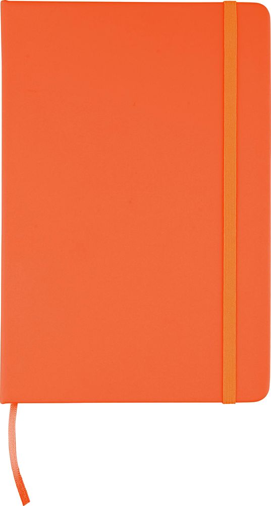 Gerecyclede PU notitieboek Eva - met logo of onbedrukt bestellen - oranje