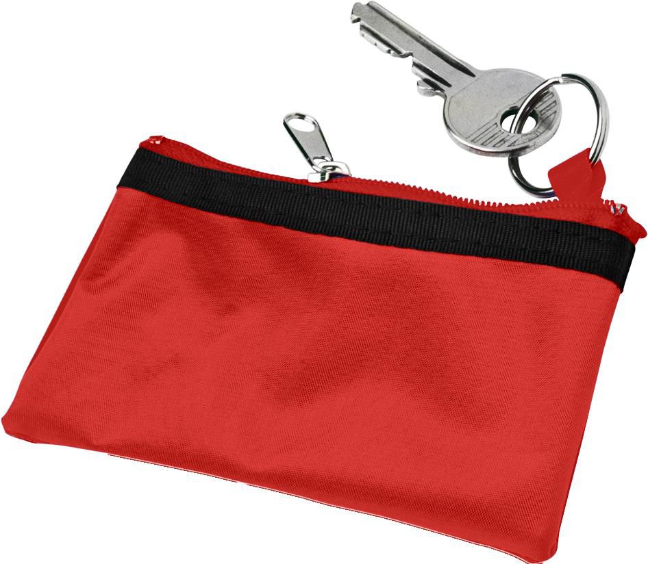 Nylon (70D) sleuteletui Sheridan - bedrukt of onbedrukt verkrijgbaar - Rood
