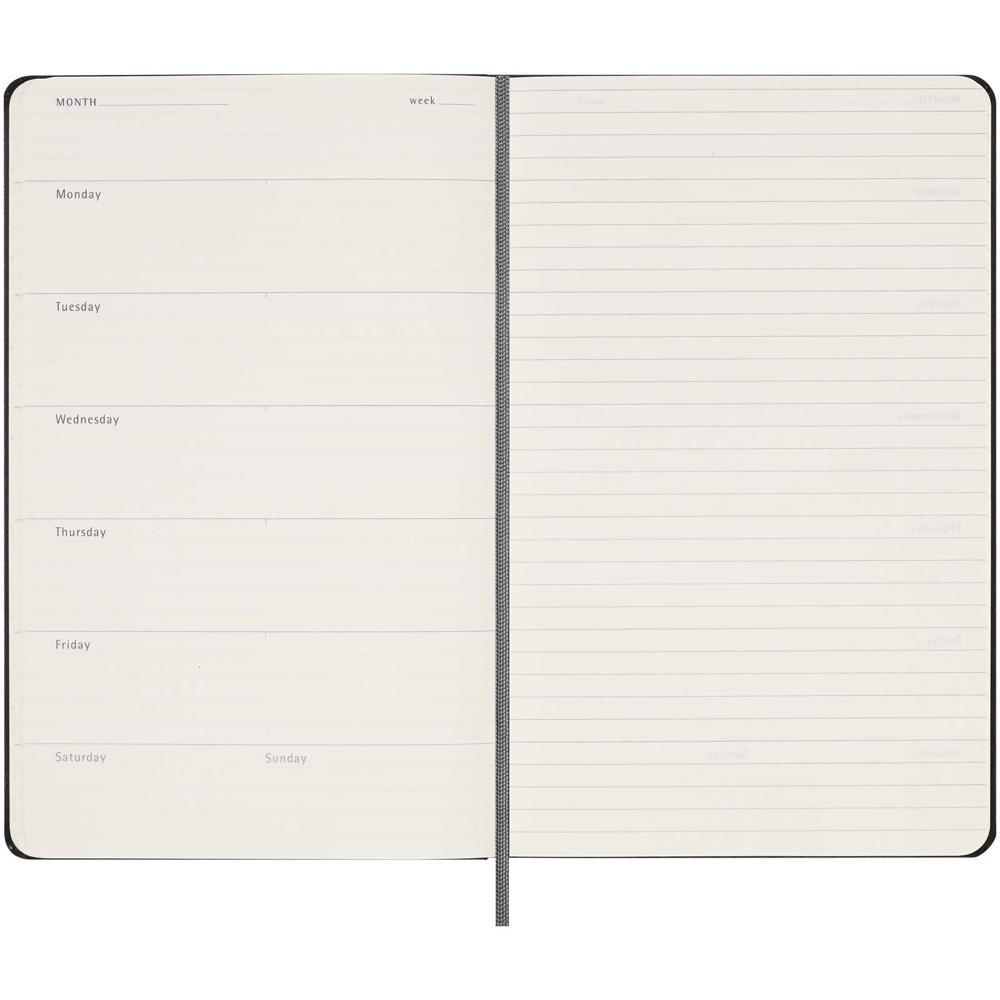 Moleskine ongedateerde weekplanner met harde kaft L