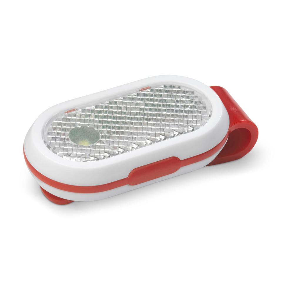 Fietslamp click-on - bedrukt of onbedrukt verkrijgbaar - Rood / Wit