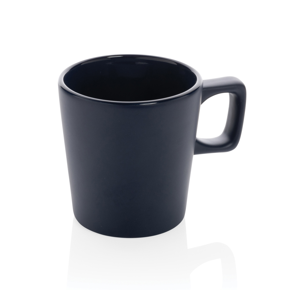Keramische moderne koffiemok 300 ml - kopen of bedrukken - donkerblauw (± PMS 19-3940TCX)
