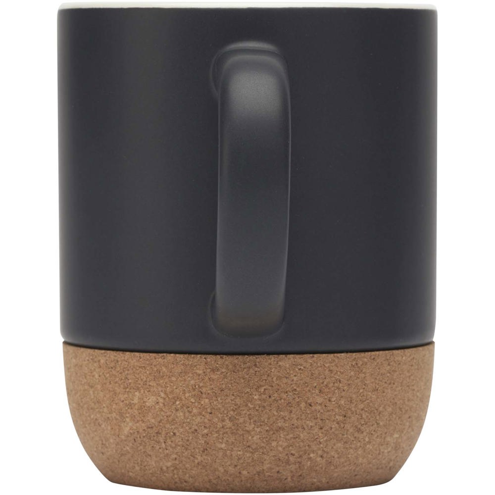Billie 300 ml mok van keramiek met kurkdetails en matte afwerking