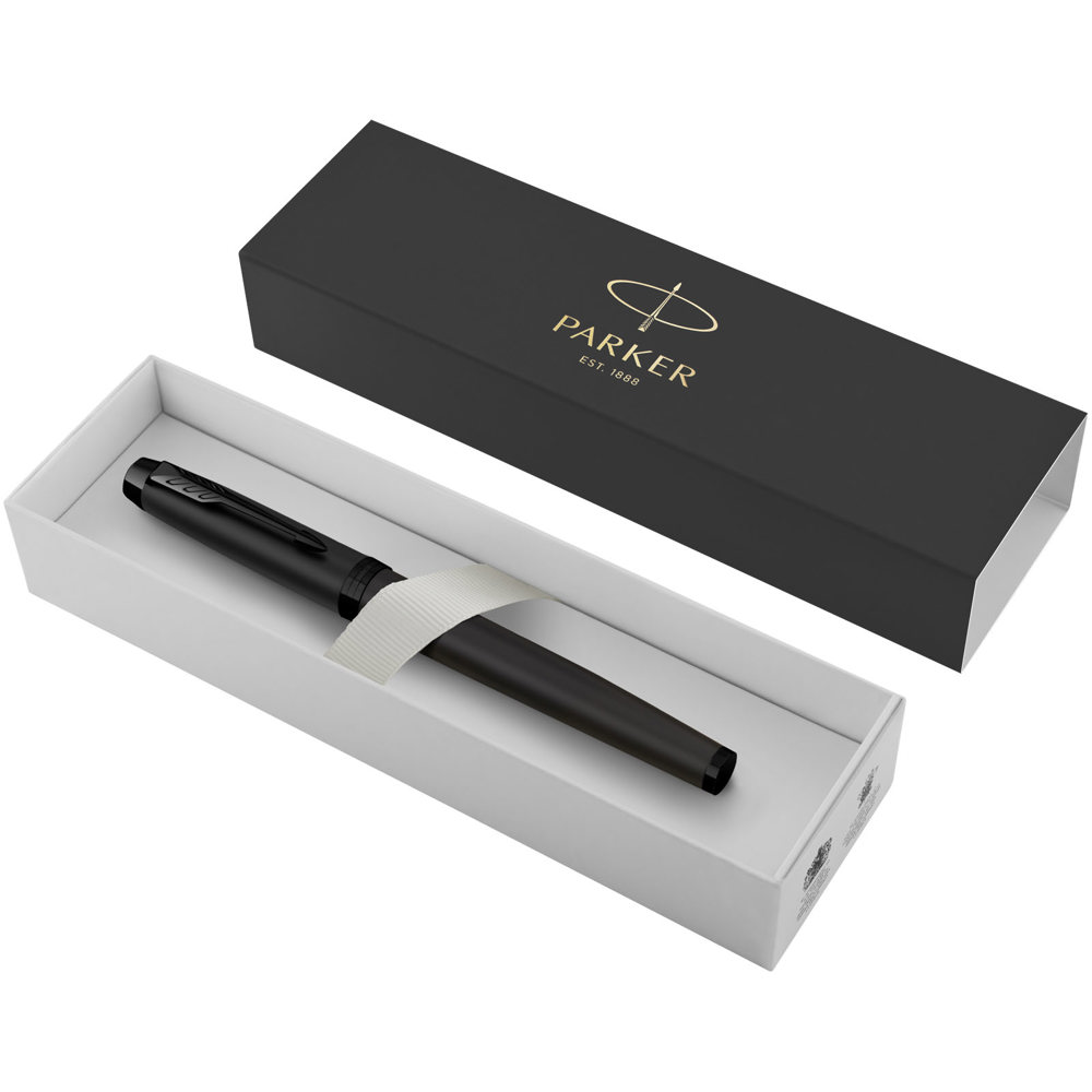 Parker IM achromatische rollerbalpen (zwarte inkt) - kopen of bedrukken
