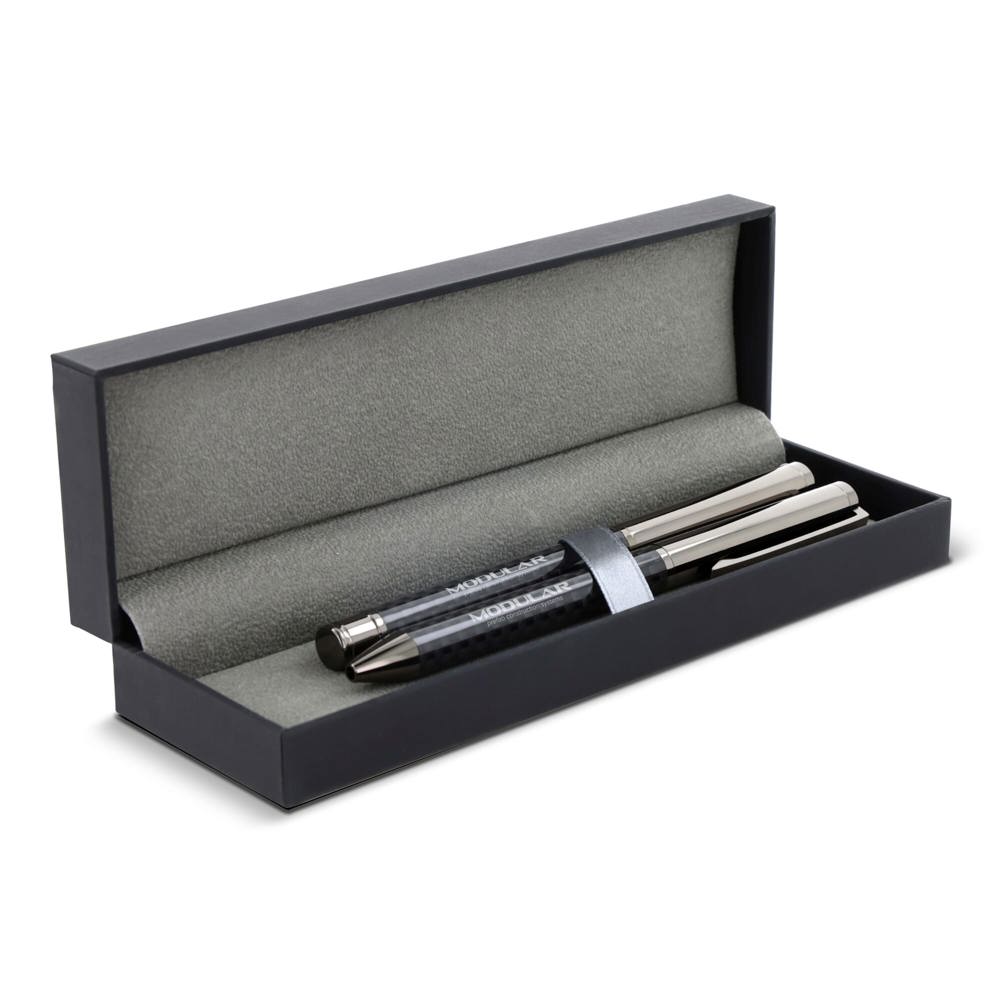 Metalen balpen en rollerbal pen set - met logo of onbedrukt bestellen