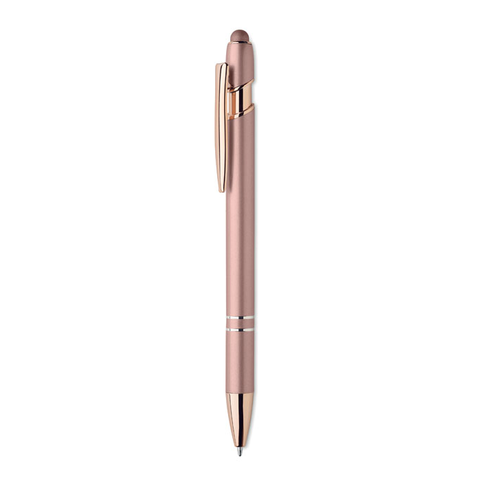 SCRIBBLE - Gerecyclede aluminium pen - kopen of bedrukken - Beige/rood