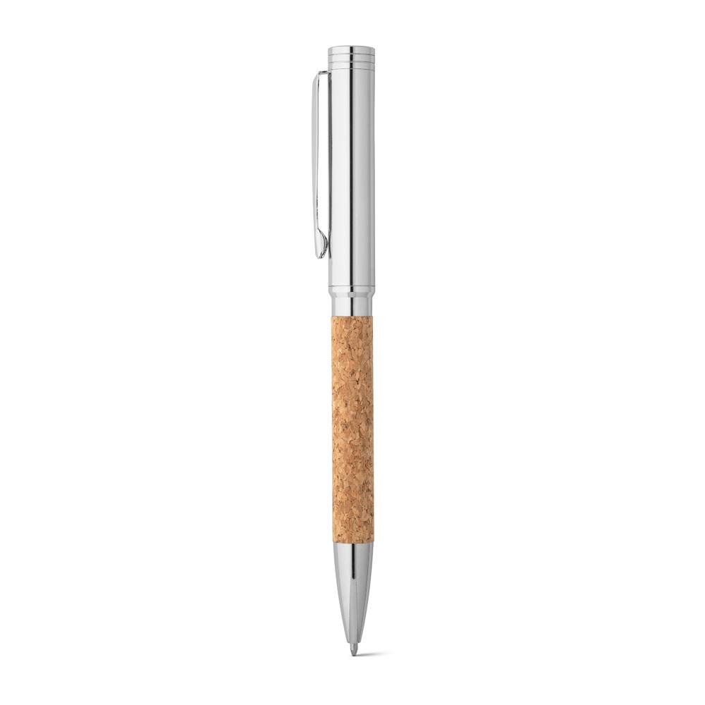 CORKO. Kurk en metalen balpen met draaimechanisme