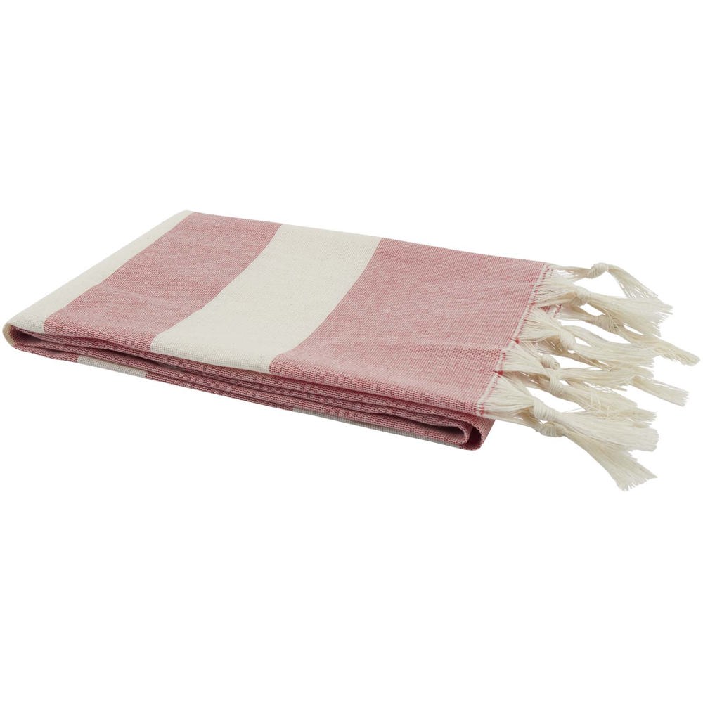 Anders hammam handdoek 147 x 75,5 cm - met logo of onbedrukt bestellen - Rood