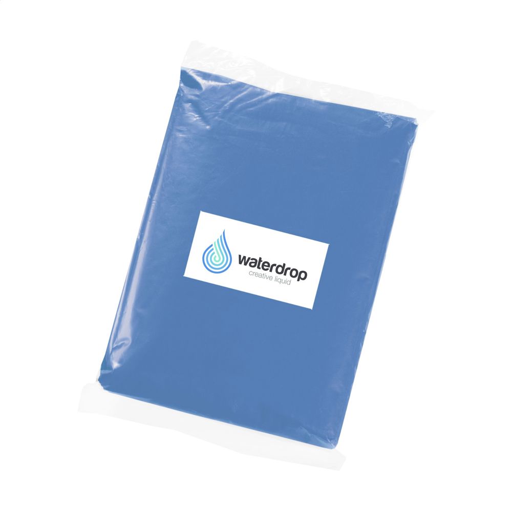 Clear regenponcho - voor bedrijven en relatiegeschenken - blauw