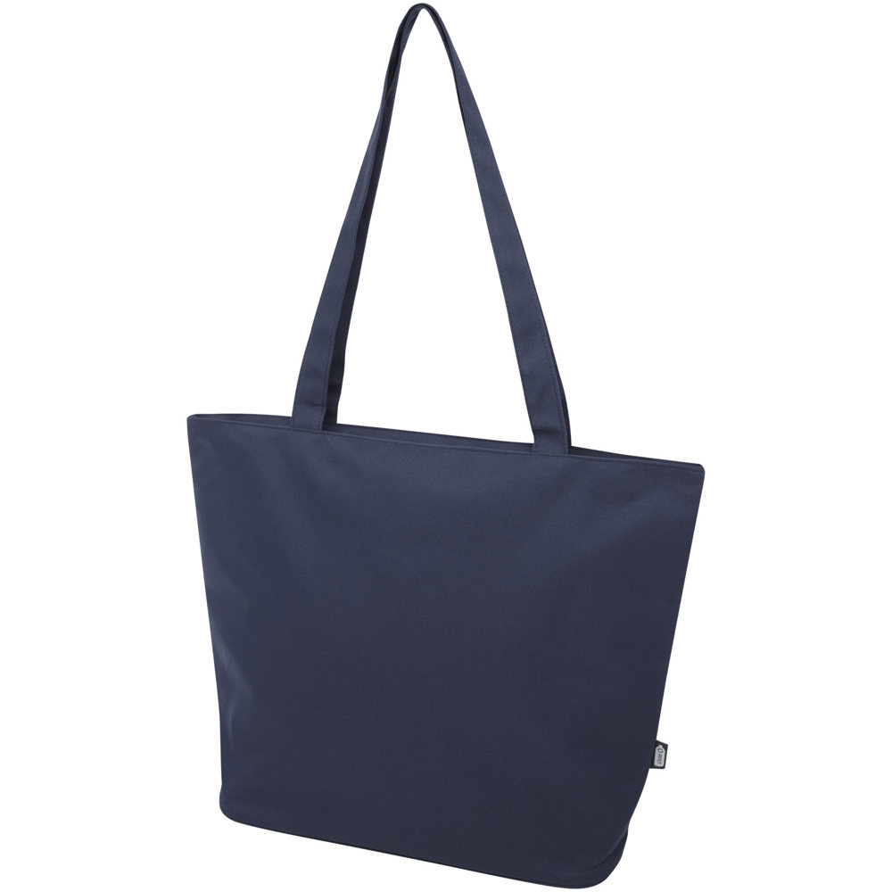Panama GRS gerecyclede draagtas met rits 20 l - met logo of onbedrukt bestellen - Marineblauw