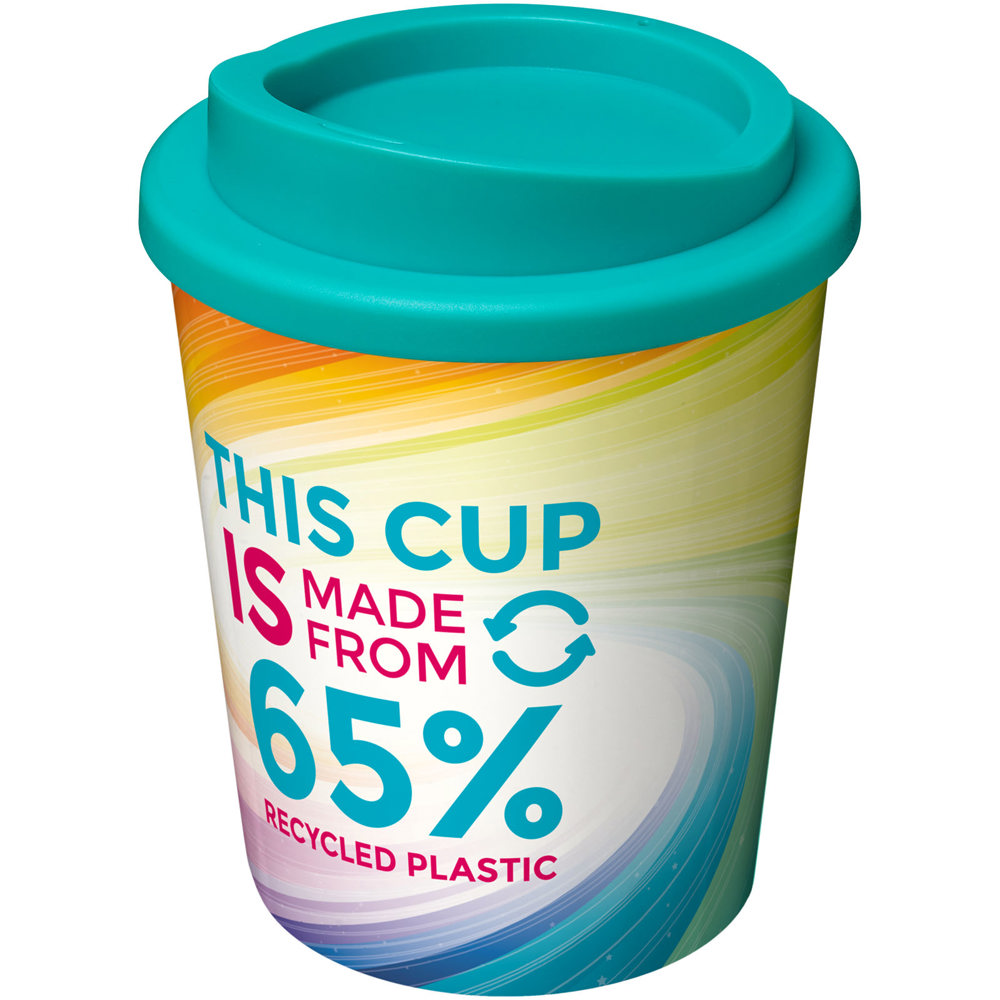 Brite-Americano® Espresso Eco 250 ml geïsoleerde beker - voor bedrijven en relatiegeschenken - Aquablauw