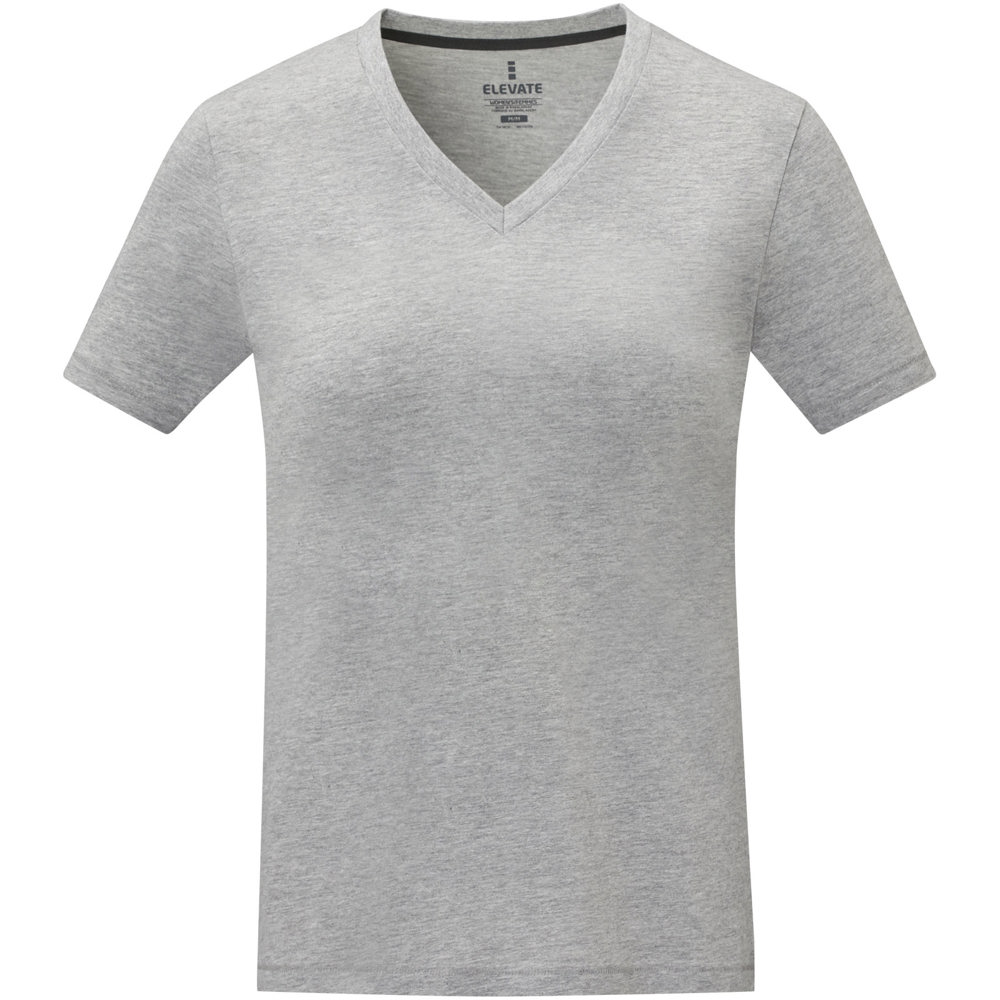 Somoto Dames T-shirt met V-hals en korte mouwen 