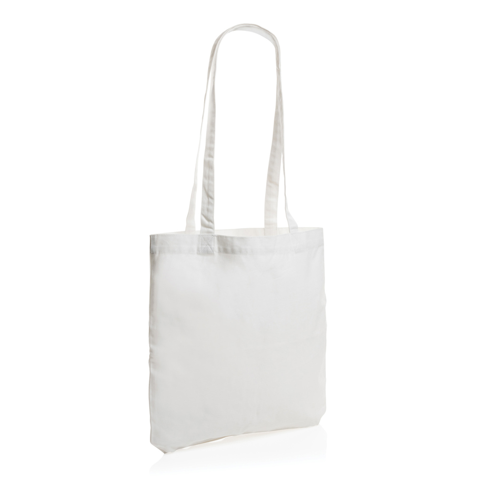 Impact AWARE™ gerecycled katoenen draagtas 330gsm - bedrukt of onbedrukt verkrijgbaar - wit (± PMS White)