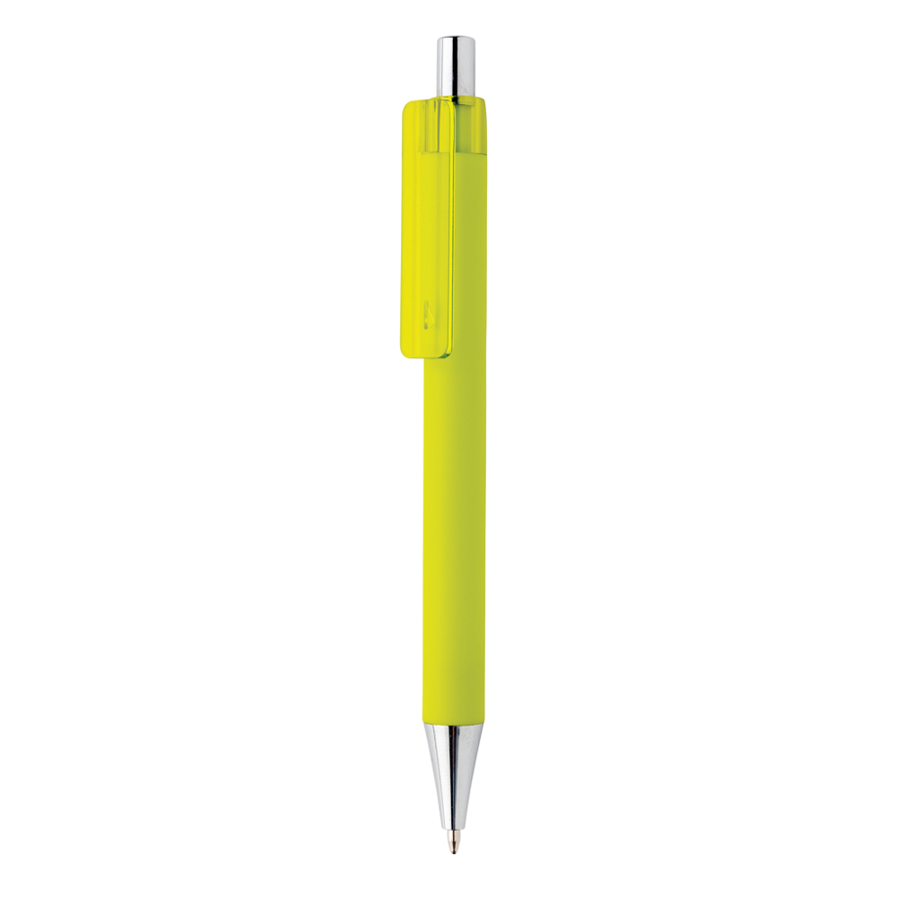 X8 RCS R-ABS pen met smooth touch - met logo of onbedrukt bestellen - limegroen (± PMS 382)