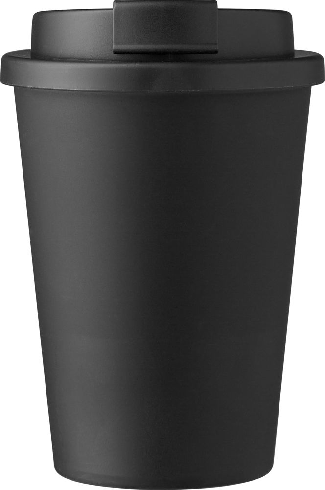 PP to go mok (350 ml) Gabriela - bedrukt of onbedrukt verkrijgbaar - Zwart