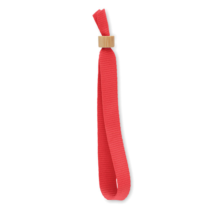 FIESTA - RPET polyester polsband - bedrukt of onbedrukt verkrijgbaar - rood