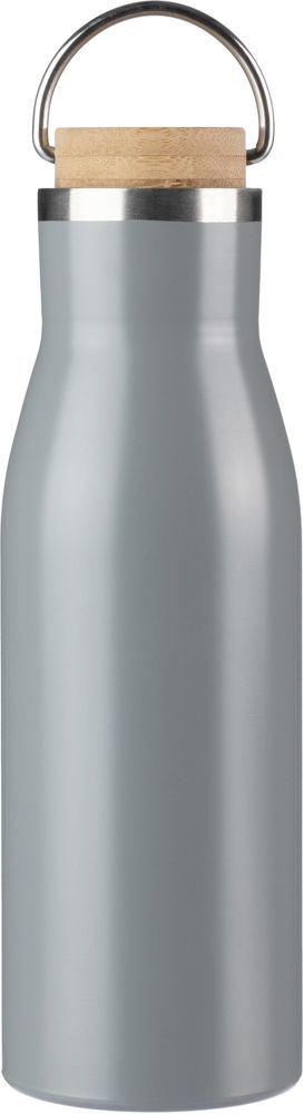 Gerecycled roestvrijstalen fles Aline - met logo of onbedrukt bestellen - Grijs