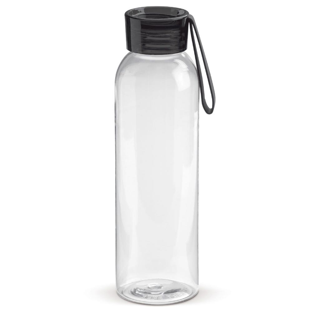Waterfles Tritan 600ml - kopen of bedrukken - Transparant / Zwart