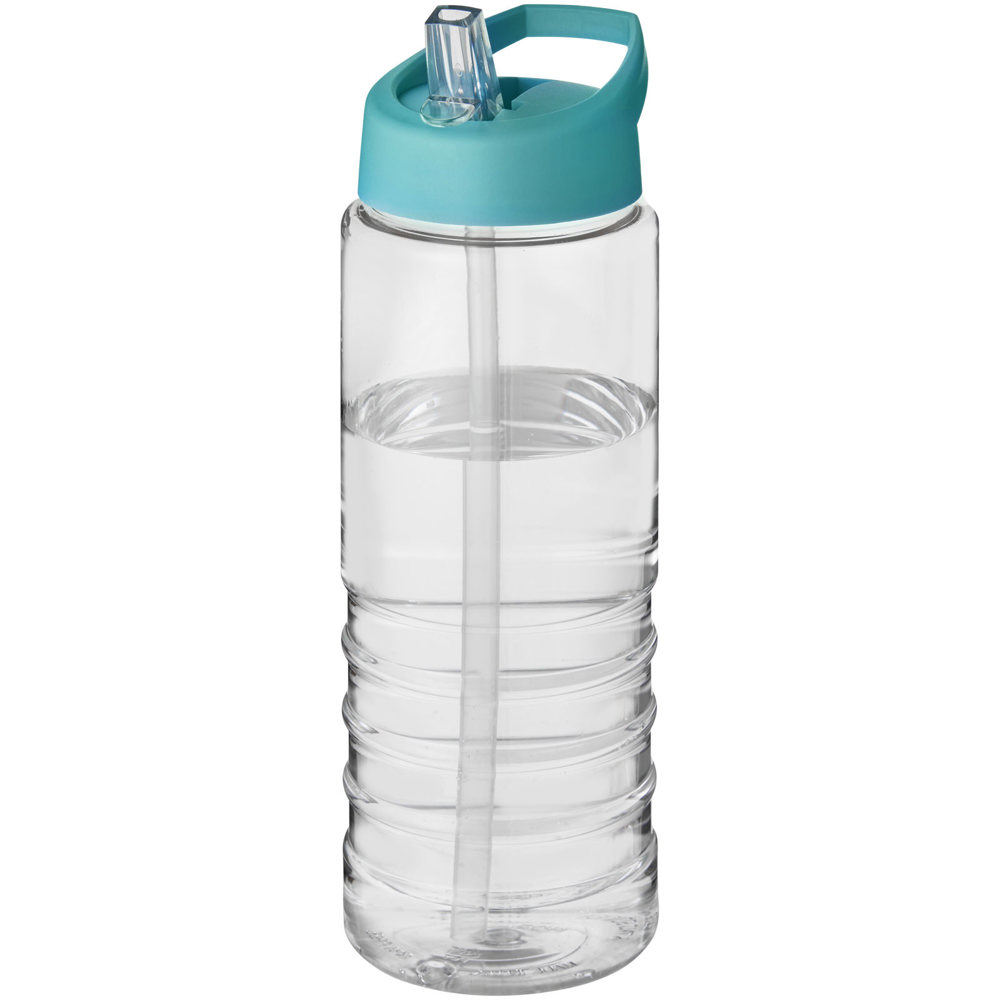 H2O Active® Treble 750 ml sportfles met tuitdeksel - met logo of onbedrukt bestellen - Transparent, Aquablauw