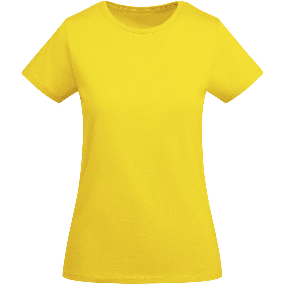 Breda biologisch katoenen dames T-shirt met korte mouwen - met logo of onbedrukt bestellen - Geel