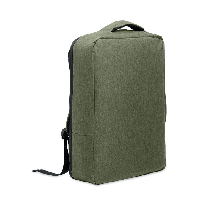 LAUGAR - Smalle 15 inch laptop rugzak - voor bedrijven en relatiegeschenken - Legergroen