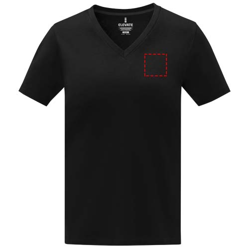 Somoto Dames T-shirt met V-hals en korte mouwen 