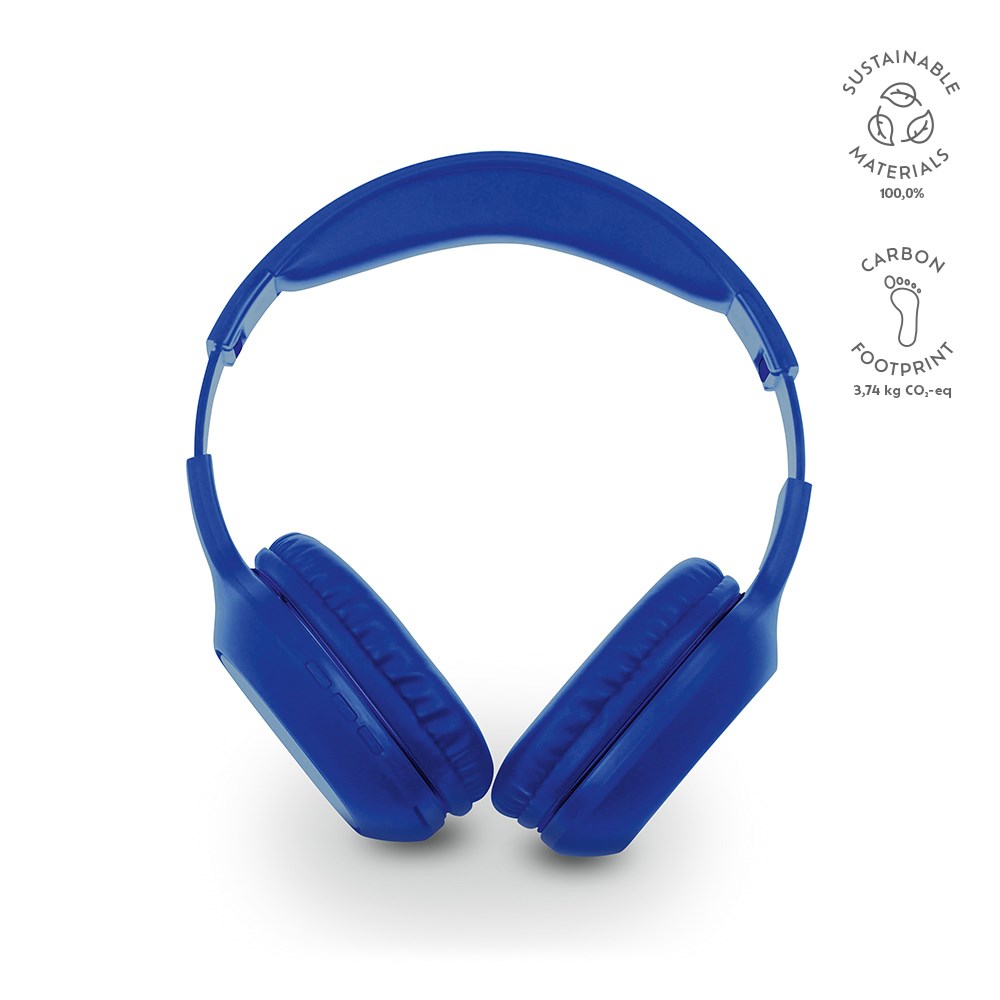 Galileo hoofdtelefoon gerecycled ABS 200 mAh - voor bedrijven en relatiegeschenken - Blauw